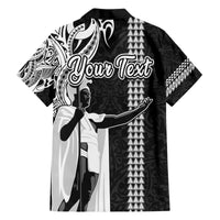 Custom Hawaii Molokai Island Hawaiian Shirt Hawaiian King and Kakau Symbols Abstract Shoulder Tattoo LT03 - Polynesian Pride