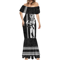 Hawaii Niihau Island Mermaid Dress Hawaiian King and Kakau Symbols Abstract Shoulder Tattoo LT03 - Polynesian Pride