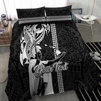Custom Hawaii Oahu Island Bedding Set Hawaiian King and Kakau Symbols Abstract Shoulder Tattoo LT03 - Polynesian Pride