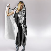 Custom Hawaii Oahu Island Hooded Blanket Hawaiian King and Kakau Symbols Abstract Shoulder Tattoo LT03 - Polynesian Pride