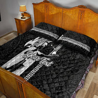 Custom Hawaii Oahu Island Quilt Bed Set Hawaiian King and Kakau Symbols Abstract Shoulder Tattoo LT03 - Polynesian Pride