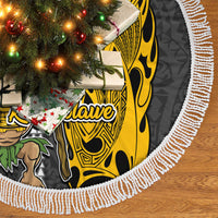 Hawaii Kahoolawe Island Tree Skirt Hawaiian Warrior and Kakau Symbols Abstract Tattoo LT03 - Polynesian Pride