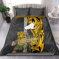 Custom Hawaii Kahoolawe Island Bedding Set Hawaiian Warrior and Kakau Symbols Abstract Tattoo LT03 - Polynesian Pride