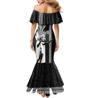 Custom Hawaii Kahoolawe Island Mermaid Dress Hawaiian King and Kakau Symbols Abstract Shoulder Tattoo LT03 - Polynesian Pride