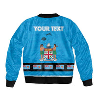 Fiji Merry Christmas Bomber Jacket Santa Suit Style With Tapa Tribal Pattern