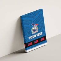 Samoa Merry Christmas Canvas Wall Art Santa Suit Style With Tatau Tattoo Pattern