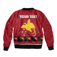 Papua New Guinea Merry Christmas Bomber Jacket Santa Suit Style With Melanesian Pattern
