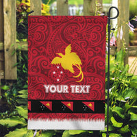 Papua New Guinea Merry Christmas Garden Flag Santa Suit Style With Melanesian Pattern