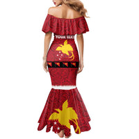 Papua New Guinea Merry Christmas Mermaid Dress Santa Suit Style With Melanesian Pattern