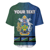Solomon Islands Merry Christmas Baseball Jersey Santa Suit Style With Melanesian Pattern