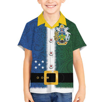 Solomon Islands Merry Christmas Family Matching Puletasi and Hawaiian Shirt Santa Suit Style With Melanesian Pattern