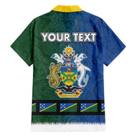 Solomon Islands Merry Christmas Hawaiian Shirt Santa Suit Style With Melanesian Pattern