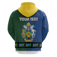 Solomon Islands Merry Christmas Zip Hoodie Santa Suit Style With Melanesian Pattern