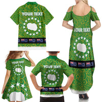 Cook Islands Merry Christmas Family Matching Summer Maxi Dress and Hawaiian Shirt Santa Suit Style With Polynesian Pattern