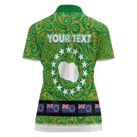 Cook Islands Merry Christmas Women Polo Shirt Santa Suit Style With Polynesian Pattern
