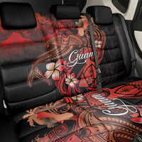 Guam Tribal Chamorro Back Car Seat Cover Polynesian Shark with Plumeria and Sea Vibe - Polynesian Pride