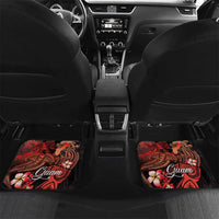 Guam Tribal Chamorro Car Mats Polynesian Shark with Plumeria and Sea Vibe - Polynesian Pride