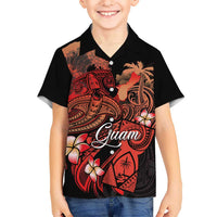 Guam Tribal Chamorro Hawaiian Shirt Polynesian Shark with Plumeria and Sea Vibe - Polynesian Pride