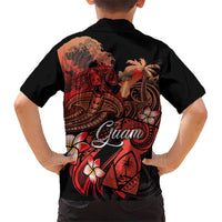 Guam Tribal Chamorro Hawaiian Shirt Polynesian Shark with Plumeria and Sea Vibe - Polynesian Pride