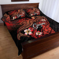 Guam Tribal Chamorro Quilt Bed Set Polynesian Shark with Plumeria and Sea Vibe - Polynesian Pride