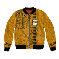 Nanakuli High and Intermediate School Bomber Jacket Tribal Kakau Pattern LT03 Unisex Yellow - Polynesian Pride