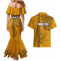 Nanakuli High and Intermediate School Couples Matching Mermaid Dress and Hawaiian Shirt Tribal Kakau Pattern LT03 - Polynesian Pride