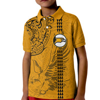 Nanakuli High and Intermediate School Kid Polo Shirt Tribal Kakau Pattern LT03 Kid Yellow - Polynesian Pride
