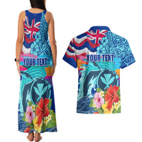 Hawaii Race For Whales Couples Matching Tank Maxi Dress and Hawaiian Shirt Flag and Polynesian Hibiscus LT03 - Polynesian Pride