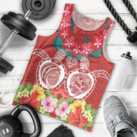 Polynesian Valentine Day Men Tank Top Love Couple Turtle Maori Hibiscus Red Style LT03 - Polynesian Pride