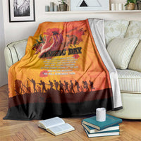 Australia and New Zealand ANZAC Day Blanket Soldiers Memories - Red Poppies with Aboriginal and Maori Art