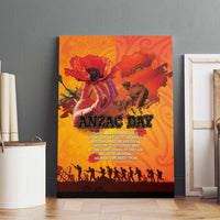 Australia and New Zealand ANZAC Day Canvas Wall Art Soldiers Memories - Red Poppies with Aboriginal and Maori Art