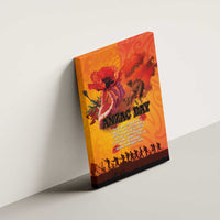 Australia and New Zealand ANZAC Day Canvas Wall Art Soldiers Memories - Red Poppies with Aboriginal and Maori Art