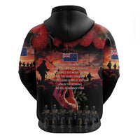 New Zealand ANZAC Day Zip Hoodie Forever in My Thoughts