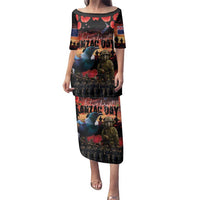 New Zealand ANZAC Day Family Matching Puletasi and Hawaiian Shirt Tui Bird and Kiwi Bird Soldier - Forever in My Thoughts