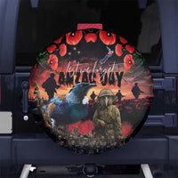 New Zealand ANZAC Day Spare Tire Cover Tui Bird and Kiwi Bird Soldier - Forever in My Thoughts