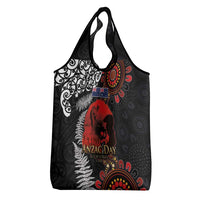 Australia and New Zealand ANZAC Day Grocery Bag Aboriginal and Maori Art Pattern - Gallipoli Lest We Forget