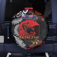 Australia and New Zealand ANZAC Day Spare Tire Cover Aboriginal and Maori Art Pattern - Gallipoli Lest We Forget