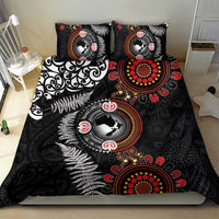 Australia and New Zealand Together Bedding Set Aboriginal and Maori Art Tattoo