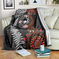 Australia and New Zealand Together Blanket Aboriginal and Maori Art Tattoo