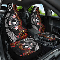 Australia and New Zealand Together Car Seat Cover Aboriginal and Maori Art Tattoo