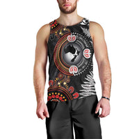 Australia and New Zealand Together Men Tank Top Aboriginal and Maori Art Tattoo