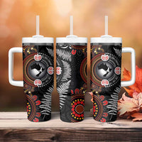 Australia and New Zealand Together Tumbler With Handle Aboriginal and Maori Art Tattoo