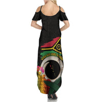 Vanuatu Selebretem 44th Indipendens Dei Summer Maxi Dress Sand Drawing Turtle Melanesian Vibes LT03 - Polynesian Pride