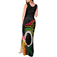 Vanuatu Selebretem 44th Indipendens Dei Tank Maxi Dress Sand Drawing Turtle Melanesian Vibes LT03 - Polynesian Pride