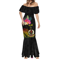 Vanuatu Ni-Van Mermaid Dress Coat of Arms Sand Drawing LT03 - Polynesian Pride