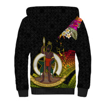 Vanuatu Ni-Van Sherpa Hoodie Coat of Arms Sand Drawing LT03 - Polynesian Pride