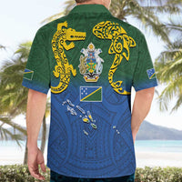 Solomon Islands Hawaiian Shirt The Guardians-Tribal Crocodile and Shark Melanesian Tattoo
