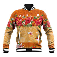 Hawaii Hibiscus Baseball Jacket Turtles and Tribal Motifs Vintage Floral Style