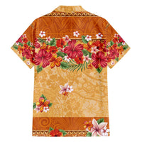 Hawaii Hibiscus Family Matching Summer Maxi Dress and Hawaiian Shirt Turtles and Tribal Motifs Vintage Floral Style