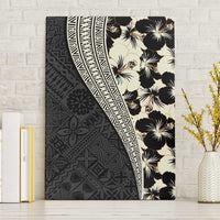 Bula Hibiscus Festival Canvas Wall Art Tapa Pattern Half Style